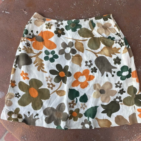 vintage y2k express floral mini skirt with pockets sz xs / made in USA - Picture 5 of 6